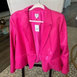 NWT J Crew Double Breasted Button Blazer with Pockets, Barbie Pink, 18